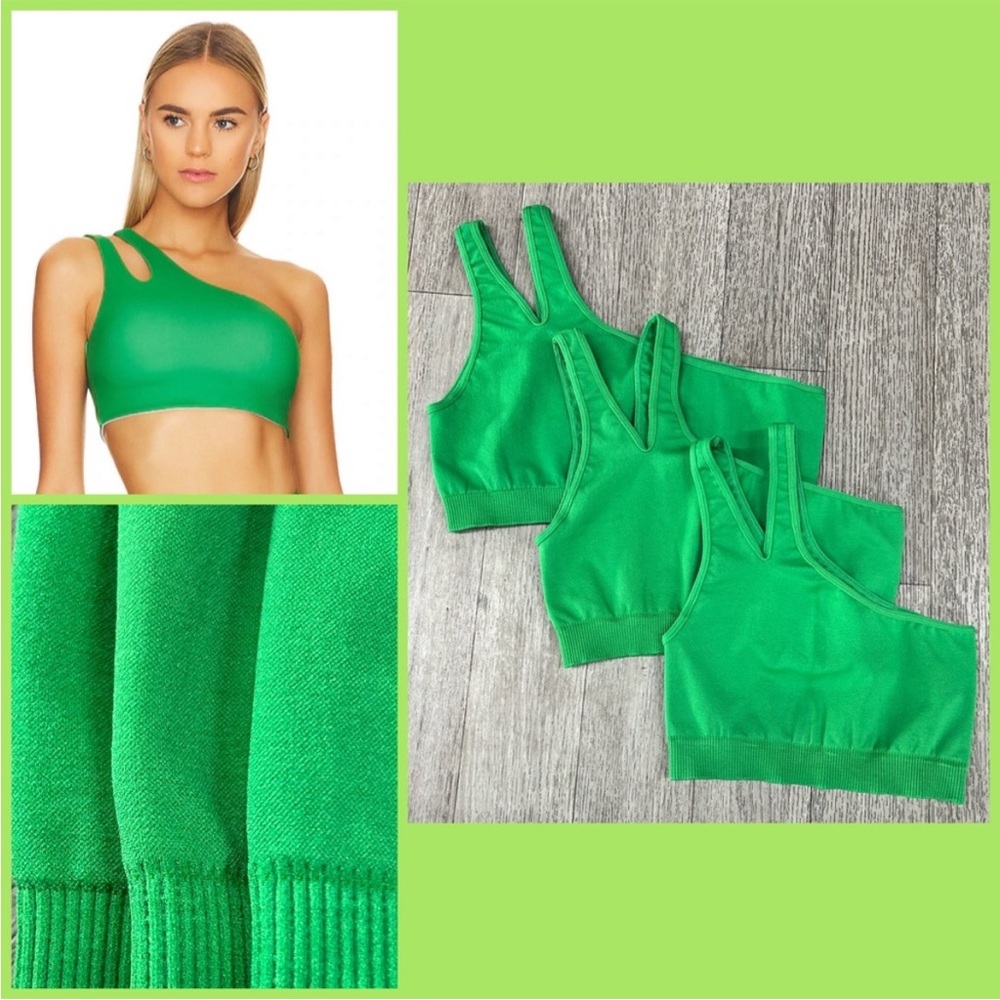 NWT Camila Coelho Sport Belmira Bra In Kelly Green Size S/M